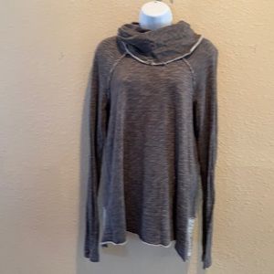 Free The People, marble two tone gray long sleeve with a crowl neck.